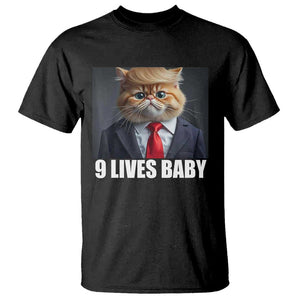 Funny Cat Trump 2024 T Shirt 9 Lives Baby TS02 Black Print Your Wear