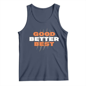 Good Better Best CFB Inspirational Tank Top Fierce Bears Claw Graphic for Fan TS02 Navy Print Your Wear