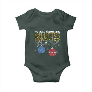 Christmas Couples Baby Onesie Chestnuts Xmas Matching Family Funny Nuts TS02 Dark Forest Green Print Your Wear