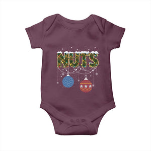 Christmas Couples Baby Onesie Chestnuts Xmas Matching Family Funny Nuts TS02 Maroon Print Your Wear