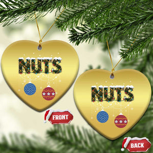 Christmas Couples Christmas Ornament Chestnuts Xmas Matching Family Funny Nuts TS02 Heart Gold Print Your Wear
