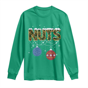 Christmas Couples Long Sleeve Shirt Chestnuts Xmas Matching Family Funny Nuts TS02 Irish Green Print Your Wear