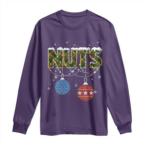 Christmas Couples Long Sleeve Shirt Chestnuts Xmas Matching Family Funny Nuts TS02 Purple Print Your Wear