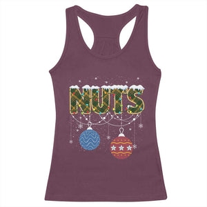 Christmas Couples Racerback Tank Top Chestnuts Xmas Matching Family Funny Nuts TS02 Maroon Print Your Wear