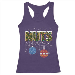 Christmas Couples Racerback Tank Top Chestnuts Xmas Matching Family Funny Nuts TS02 Purple Print Your Wear