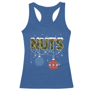 Christmas Couples Racerback Tank Top Chestnuts Xmas Matching Family Funny Nuts TS02 Royal Blue Print Your Wear