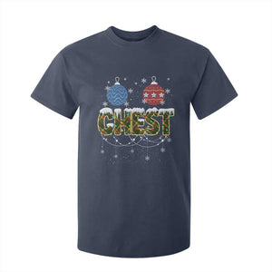 Christmas Couples T Shirt For Kid Chestnuts Xmas Matching Family Funny Chest TS02 Navy Print Your Wear