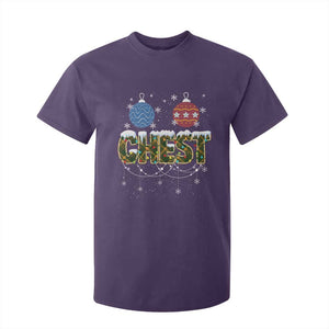 Christmas Couples T Shirt For Kid Chestnuts Xmas Matching Family Funny Chest TS02 Purple Print Your Wear