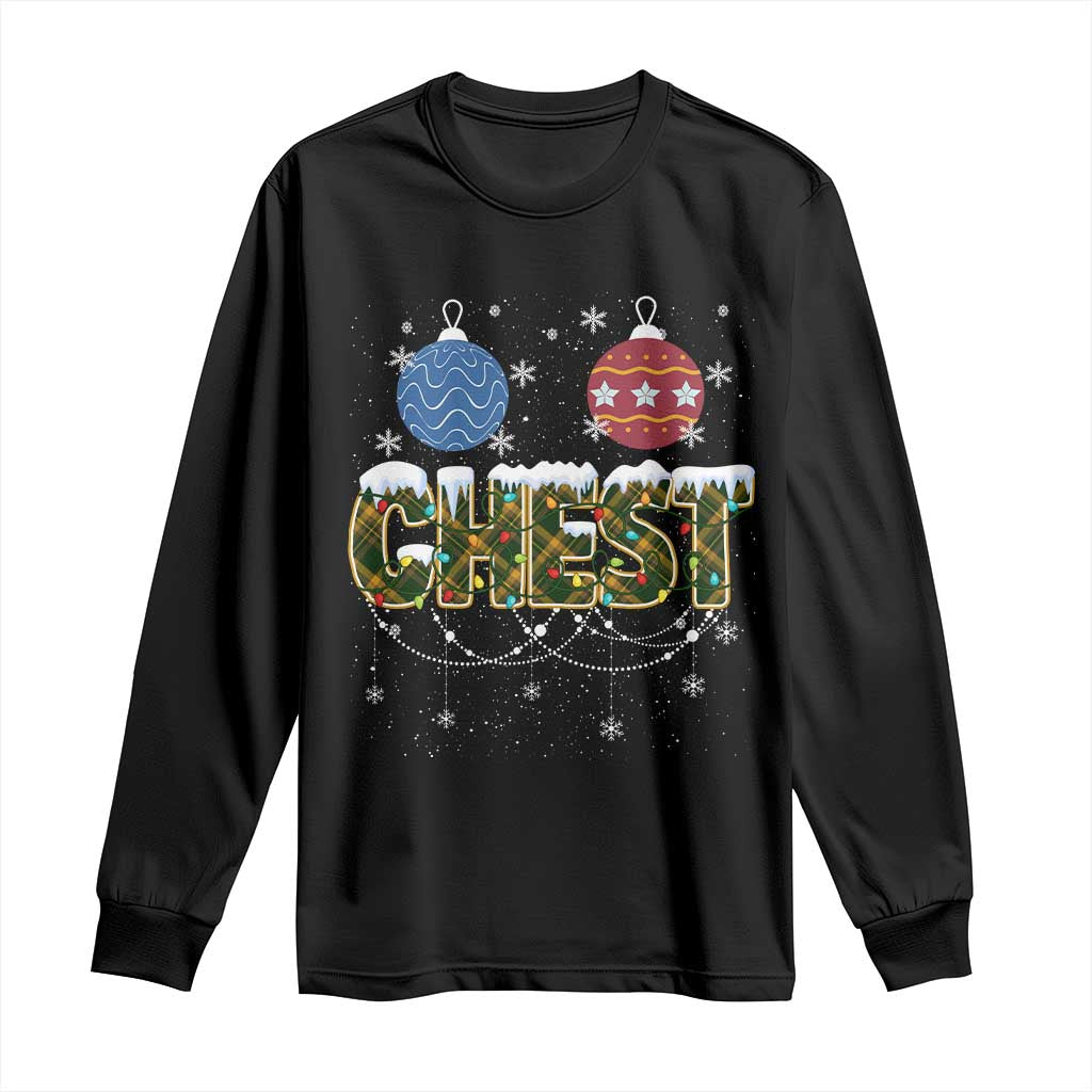 Christmas Couples Long Sleeve Shirt Chestnuts Xmas Matching Family Funny Chest TS02 Black Print Your Wear