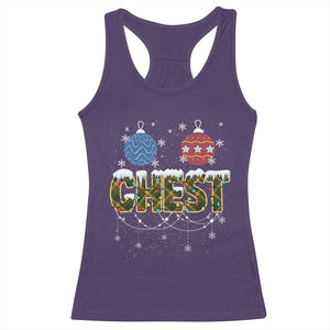 Christmas Couples Racerback Tank Top Chestnuts Xmas Matching Family Funny Chest TS02 Purple Print Your Wear