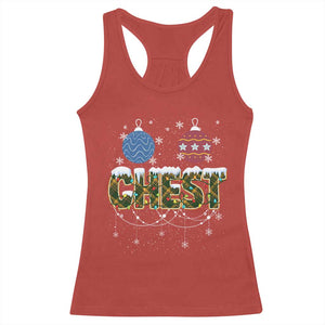 Christmas Couples Racerback Tank Top Chestnuts Xmas Matching Family Funny Chest TS02 Red Print Your Wear