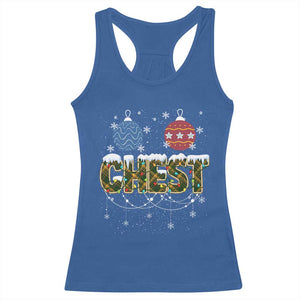 Christmas Couples Racerback Tank Top Chestnuts Xmas Matching Family Funny Chest TS02 Royal Blue Print Your Wear