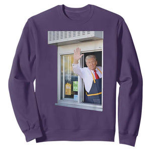 Funny Trump French Fries Sweatshirt 47th US President TS02 Purple Print Your Wear