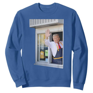 Funny Trump French Fries Sweatshirt 47th US President TS02 Royal Blue Print Your Wear