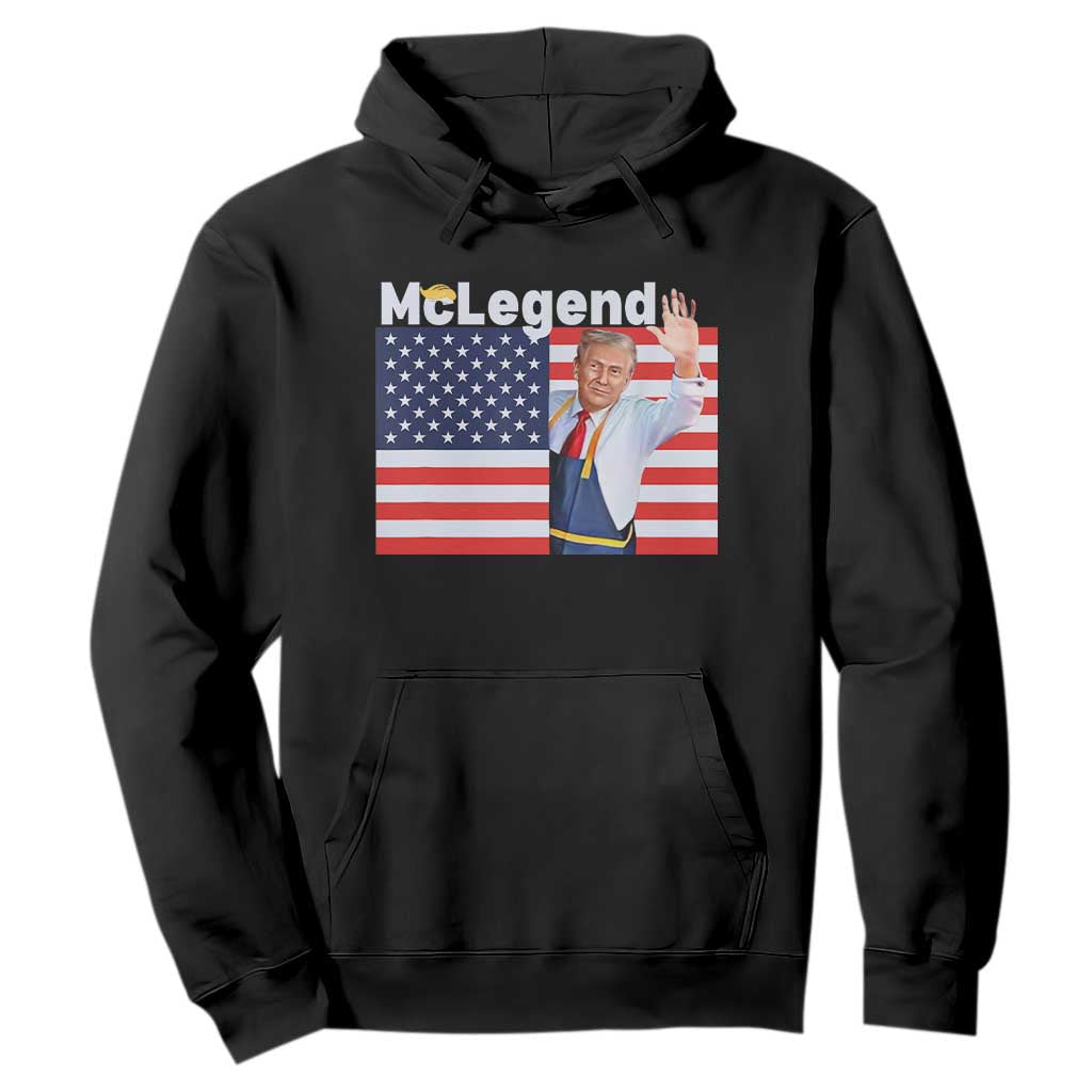 Funny Trump French Fries 2024 Hoodie McLegend Fast Food Worker American Flag TS02 Black Print Your Wear