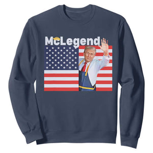 Funny Trump French Fries 2024 Sweatshirt McLegend Fast Food Worker American Flag TS02 Navy Print Your Wear