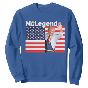 Funny Trump French Fries 2024 Sweatshirt McLegend Fast Food Worker American Flag TS02 Royal Blue Print Your Wear