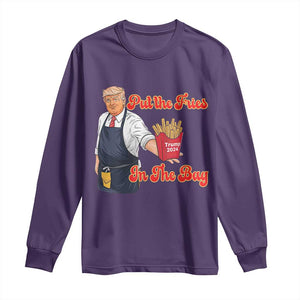 Funny Trump French Fry Long Sleeve Shirt Fast Food Put The Fries In The Bag TS02 Purple Print Your Wear