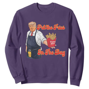 Funny Trump French Fry Sweatshirt Fast Food Put The Fries In The Bag TS02 Purple Print Your Wear