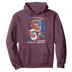 Trump Won 2024 Hoodie Make 4th of July Great Again Beer Drinking USA Party American Flag TS02 Maroon Print Your Wear