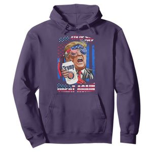 Trump Won 2024 Hoodie Make 4th of July Great Again Beer Drinking USA Party American Flag TS02 Purple Print Your Wear