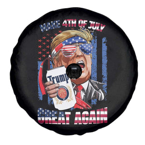 Trump Won 2024 Spare Tire Cover Make 4th of July Great Again Beer Drinking USA Party American Flag TS02 Print Your Wear