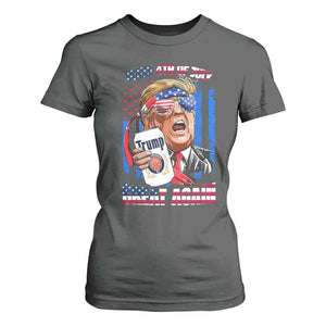 Trump Won 2024 T Shirt For Women Make 4th of July Great Again Beer Drinking USA Party American Flag TS02 Dark Heather Print Your Wear