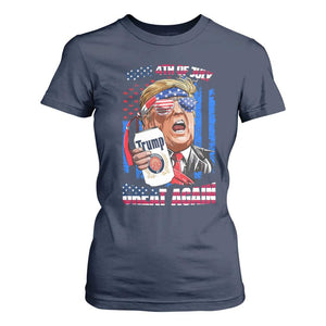 Trump Won 2024 T Shirt For Women Make 4th of July Great Again Beer Drinking USA Party American Flag TS02 Navy Print Your Wear