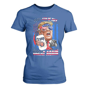 Trump Won 2024 T Shirt For Women Make 4th of July Great Again Beer Drinking USA Party American Flag TS02 Royal Blue Print Your Wear