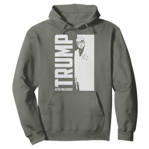 Trump 2024 Hoodie He Won 4th President Take America Back TS02 Military Green Print Your Wear