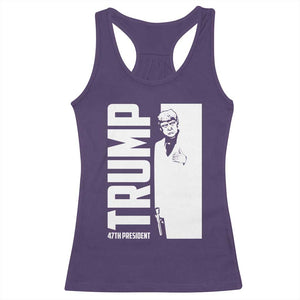 Trump 2024 Racerback Tank Top He Won 4th President Take America Back TS02 Purple Print Your Wear