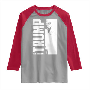 Trump 2024 Raglan Shirt He Won 4th President Take America Back TS02 Sport Gray Red Print Your Wear