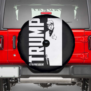 Trump 2024 Spare Tire Cover He Won 4th President Take America Back TS02 Black Print Your Wear