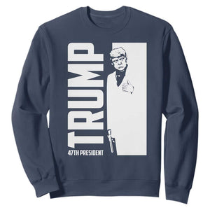 Trump 2024 Sweatshirt He Won 4th President Take America Back TS02 Navy Print Your Wear