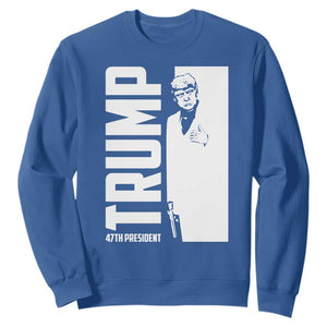 Trump 2024 Sweatshirt He Won 4th President Take America Back TS02 Royal Blue Print Your Wear