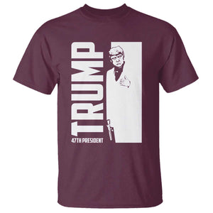 Trump 2024 T Shirt He Won 4th President Take America Back TS02 Maroon Print Your Wear