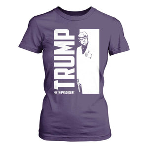 Trump 2024 T Shirt For Women He Won 4th President Take America Back TS02 Purple Print Your Wear