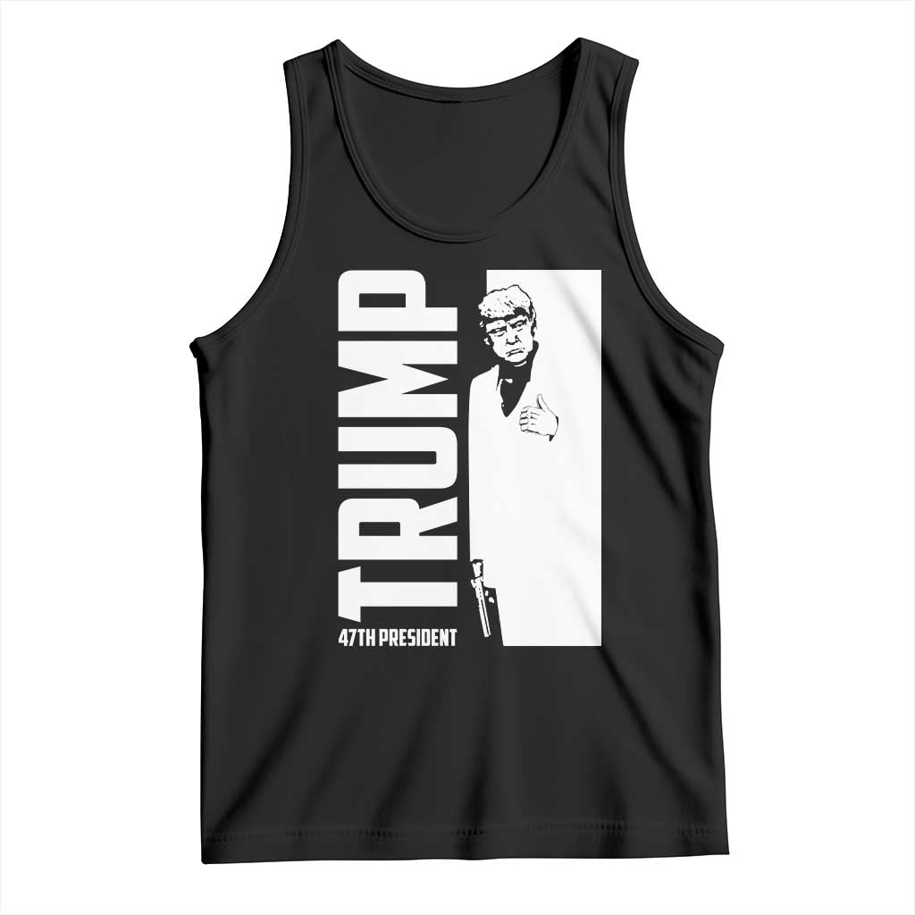 Trump 2024 Tank Top He Won 4th President Take America Back TS02 Black Print Your Wear