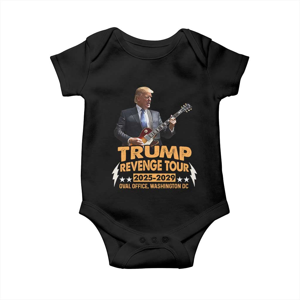 Trump Tour 47th President Baby Onesie Revenge Tour 2025 Washington DC TS02 Black Print Your Wear