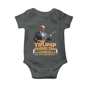 Trump Tour 47th President Baby Onesie Revenge Tour 2025 Washington DC TS02 Dark Heather Print Your Wear