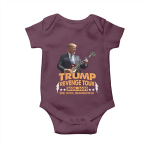 Trump Tour 47th President Baby Onesie Revenge Tour 2025 Washington DC TS02 Maroon Print Your Wear