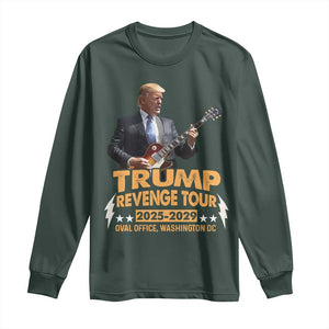 Trump Tour 47th President Long Sleeve Shirt Revenge Tour 2025 Washington DC TS02 Dark Forest Green Print Your Wear