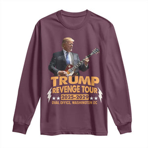 Trump Tour 47th President Long Sleeve Shirt Revenge Tour 2025 Washington DC TS02 Maroon Print Your Wear