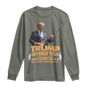 Trump Tour 47th President Long Sleeve Shirt Revenge Tour 2025 Washington DC TS02 Military Green Print Your Wear