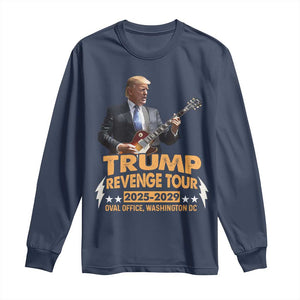 Trump Tour 47th President Long Sleeve Shirt Revenge Tour 2025 Washington DC TS02 Navy Print Your Wear