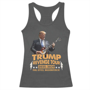 Trump Tour 47th President Racerback Tank Top Revenge Tour 2025 Washington DC TS02 Dark Heather Print Your Wear