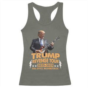 Trump Tour 47th President Racerback Tank Top Revenge Tour 2025 Washington DC TS02 Military Green Print Your Wear