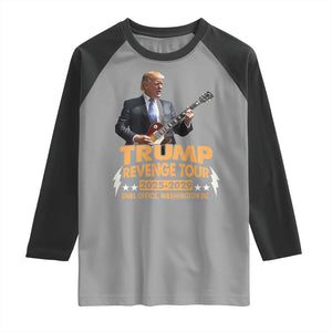 Trump Tour 47th President Raglan Shirt Revenge Tour 2025 Washington DC TS02 Sport Gray Black Print Your Wear