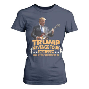 Trump Tour 47th President T Shirt For Women Revenge Tour 2025 Washington DC TS02 Navy Print Your Wear