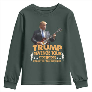 Trump Tour 47th President Youth Sweatshirt Revenge Tour 2025 Washington DC TS02 Dark Forest Green Print Your Wear